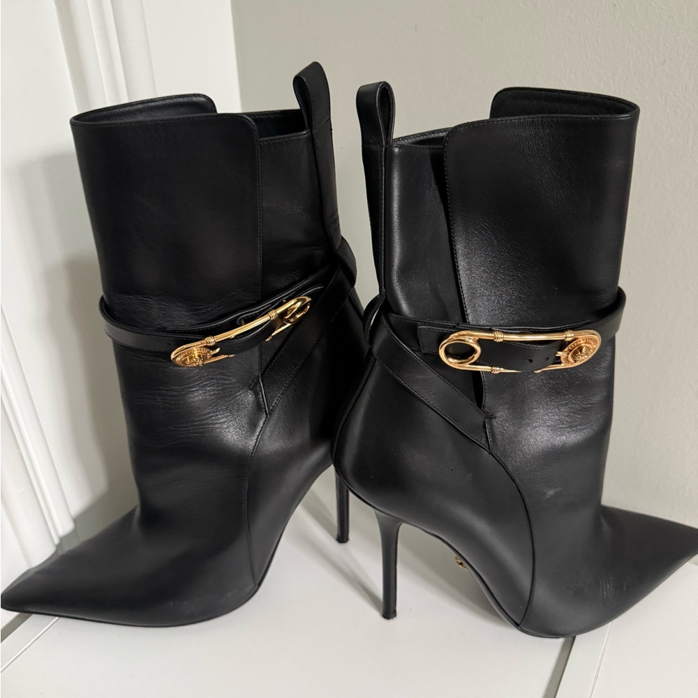 Versace Safety Pin Ankle Boots